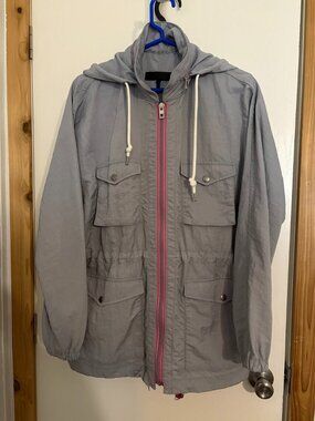 Rag & Bone MINKE Nylon Zip Front Oversized Jacket Sz Small/Petite